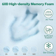 7 Zone Memory Foam Topper Mattress Toppers Cool Gel Pad Mat Medium Firm 8cm Thick 153cm x 203cm V201-W12782464