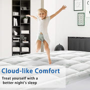 Bamboo Pillowtop Mattress Topper Luxury Bedding Mat Pad Protector CoverDouble 137 x 190 cm V201-W12782546