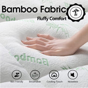 Bamboo Pillowtop Mattress Topper Luxury Bedding Mat Pad Protector Cover Queen 153 x 203 cm V201-W12782548