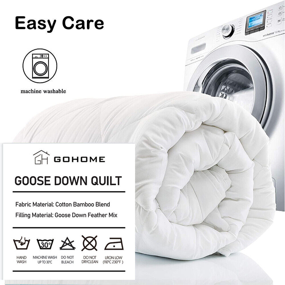 Goose Feather Down Quilt 500 GSM Duvet Doonas King:240x210cm V201-W12782670