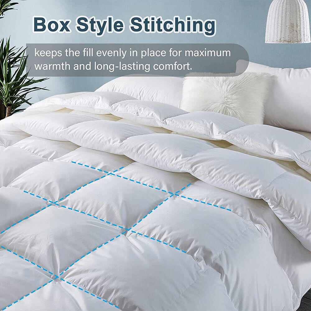 Goose Feather Down Quilt 500 GSM Duvet Doonas King:240x210cm V201-W12782670