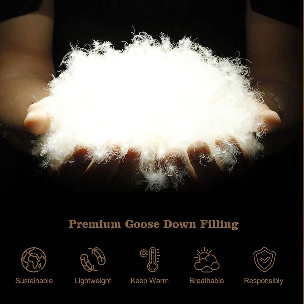 Goose Feather Down Quilt 500 GSM Duvet Doonas King:240x210cm V201-W12782670
