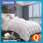 Goose Feather Down Quilt 500 GSM Duvet Doonas Queen:210x210cm V201-W12782671