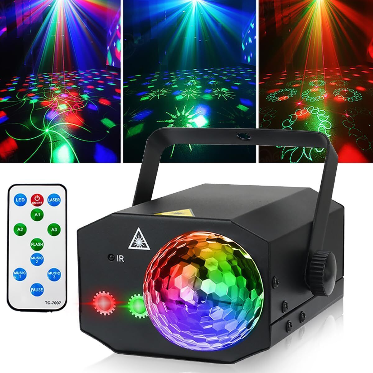 Dance Party Disco Ball Dj Disco Rave Stage Strobe Laser Lights Remote Control V201-W12782862