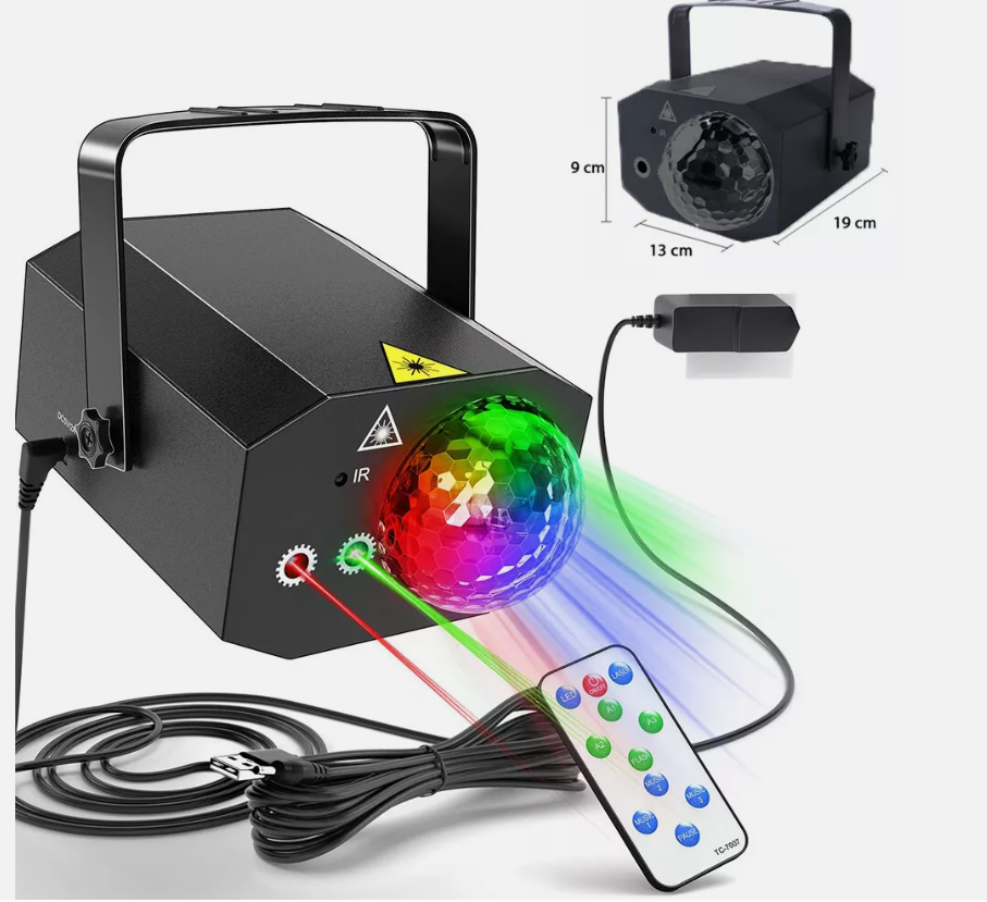 Dance Party Disco Ball Dj Disco Rave Stage Strobe Laser Lights Remote Control V201-W12782862