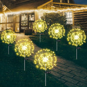 Warm White Fireworks 120 LED Fairy String Lights Starburst Solar Xmas Garden Night Lamp Hot NEW V201-W12782983