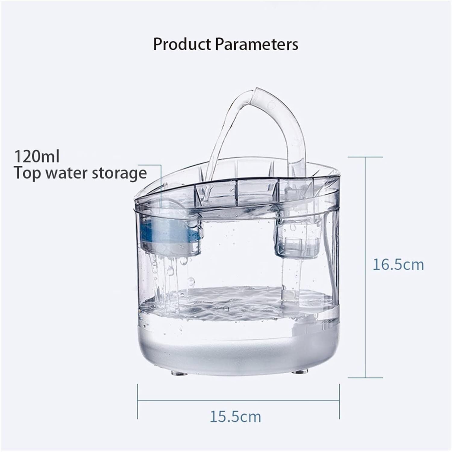 8PCS Filter Electric Pet Water Fountain Automatic Sensor Drinking Dispenser Filter V201-W12783028