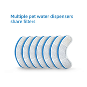 8PCS Filter Electric Pet Water Fountain Automatic Sensor Drinking Dispenser Filter V201-W12783028