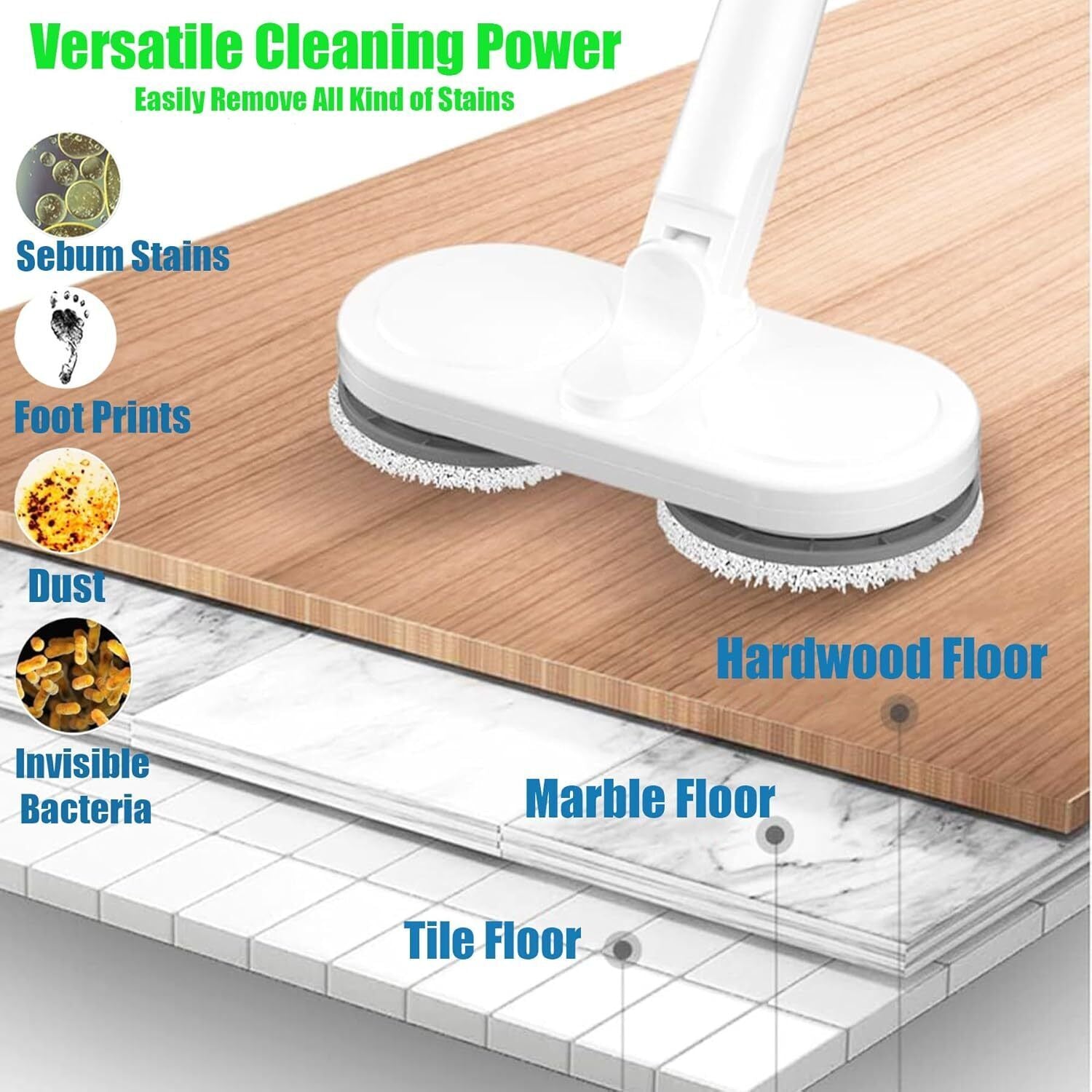 5-In-1 Cordless Electric Mop Cleaner Floor Polisher Sweeper Washer Scrubber NEW V201-W12783077