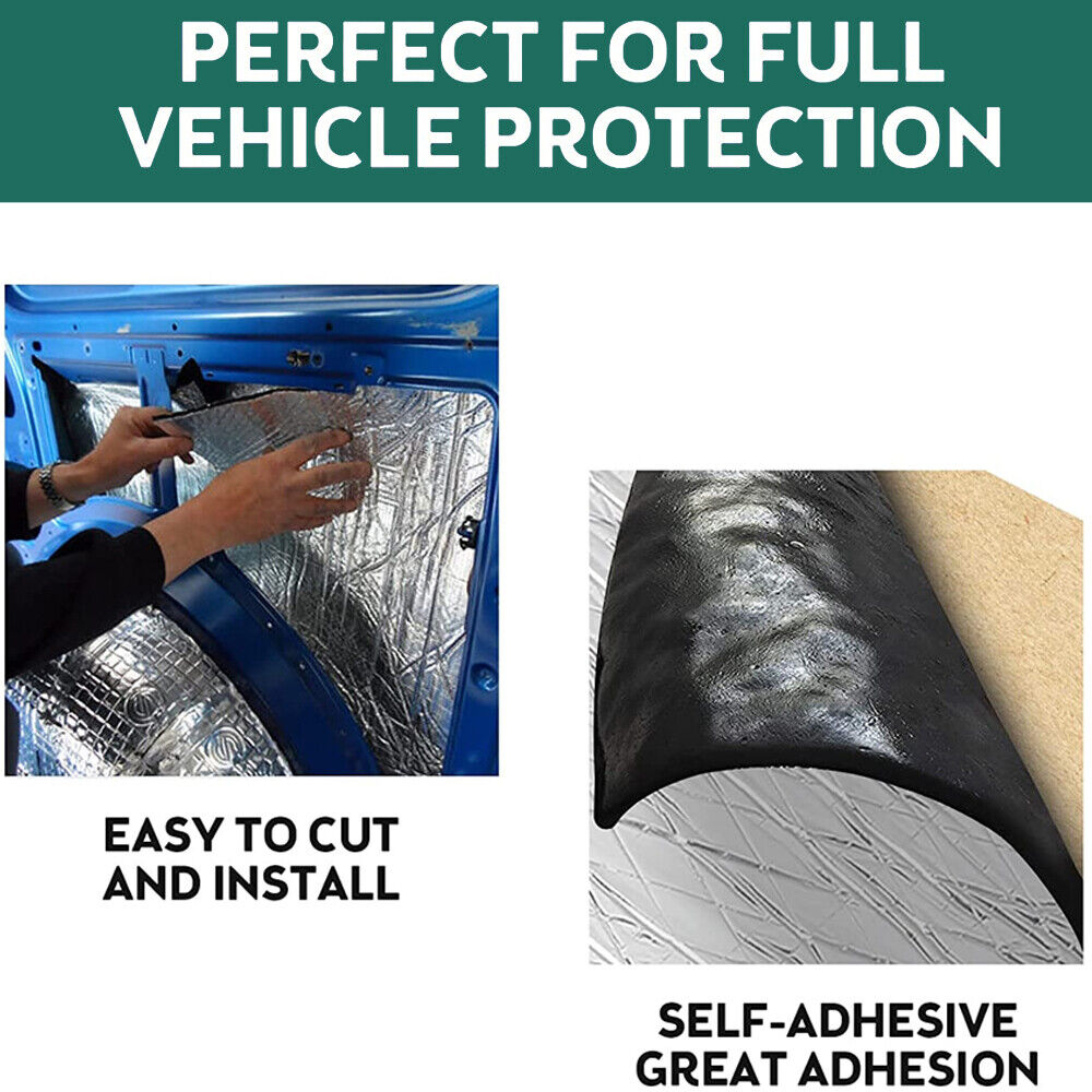 10mm Sound Deadener Insulation Heat Proof Noise Proofing Foam Car Auto Shield AU V201-W12783296