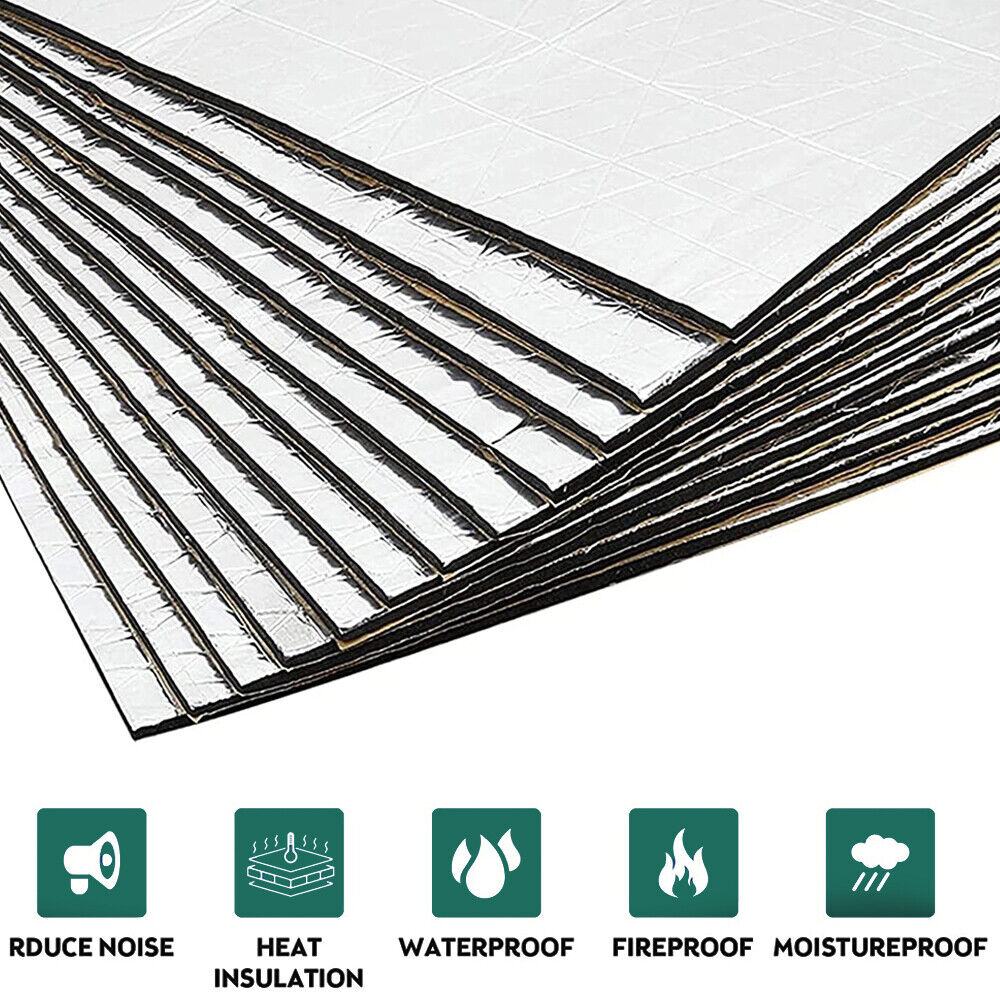 10mm Sound Deadener Insulation Heat Proof Noise Proofing Foam Car Auto Shield AU V201-W12783296