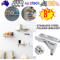 8"Stainless Steel Folding Table Bracket Shelf Bench 200kg Load Heavy Duty V201-W12783393