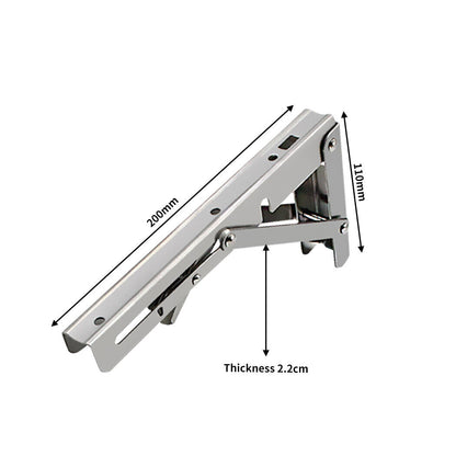 8"Stainless Steel Folding Table Bracket Shelf Bench 200kg Load Heavy Duty V201-W12783393