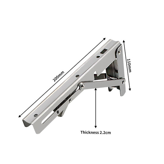 8"Stainless Steel Folding Table Bracket Shelf Bench 200kg Load Heavy Duty V201-W12783393