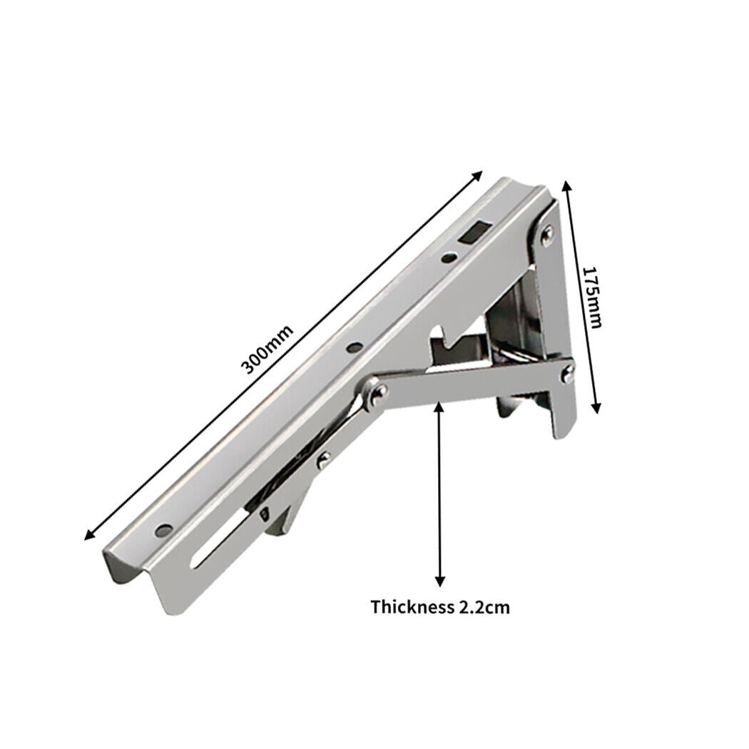 14"Stainless Steel Folding Table Bracket Shelf Bench 200kg Load Heavy Duty V201-W12783396