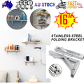 16"Stainless Steel Folding Table Bracket Shelf Bench 200kg Load Heavy Duty V201-W12783397
