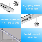 16"Stainless Steel Folding Table Bracket Shelf Bench 200kg Load Heavy Duty V201-W12783397