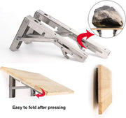 16"Stainless Steel Folding Table Bracket Shelf Bench 200kg Load Heavy Duty V201-W12783397