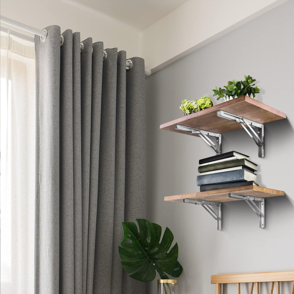 16"Stainless Steel Folding Table Bracket Shelf Bench 200kg Load Heavy Duty V201-W12783397