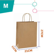 5pcs Bulk Kraft Paper Bags Gift Shopping Carry Craft Brown Retail Bag with Handles Au M V201-W12783479