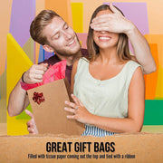 5pcs Bulk Kraft Paper Bags Gift Shopping Carry Craft Brown Retail Bag with Handles Au M V201-W12783479