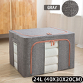 Foldable Storage Box Crushed Steel Frame Clothes Quilt Toys Organizer 24L V201-W12783611