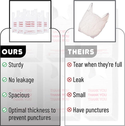 50X Plastic Shopping Bags - Reusable Recyclable Singlet Eco Grocery Carry Bag large V201-W12783626