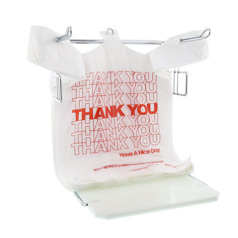 50X Plastic Shopping Bags - Reusable Recyclable Singlet Eco Grocery Carry Bag Medium V201-W12783631
