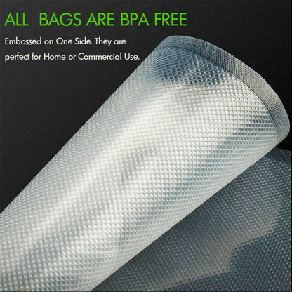 100X Vacuum Sealer Bags Precut Food Storage Saver Heat Seal Cryovac BPA-Free 15x25cm V201-W12783748