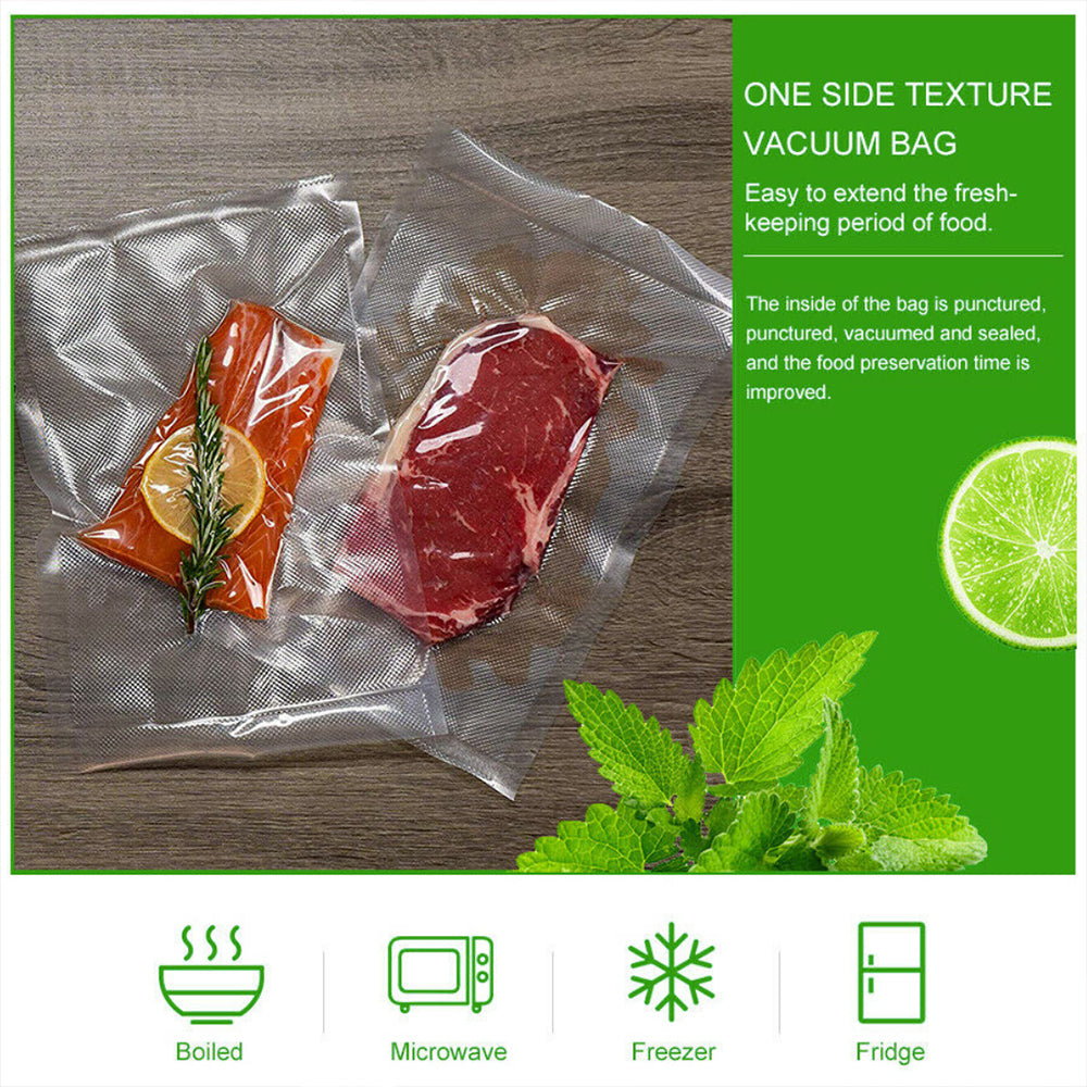 100X Vacuum Sealer Bags Precut Food Storage Saver Heat Seal Cryovac BPA-Free 15x25cm V201-W12783748