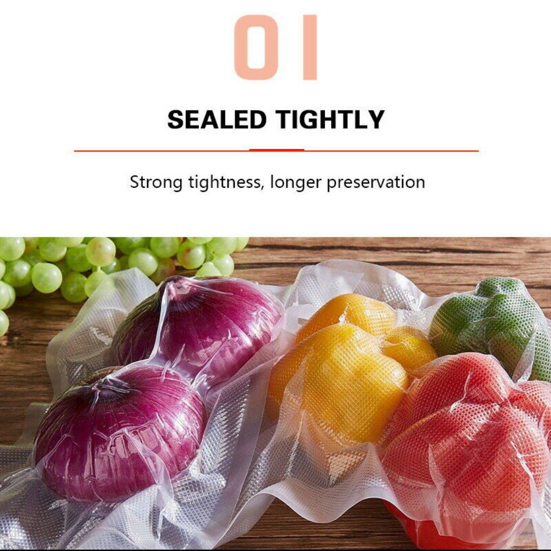 100X Vacuum Sealer Bags Precut Food Storage Saver Heat Seal Cryovac BPA-Free 20x30cm V201-W12783749