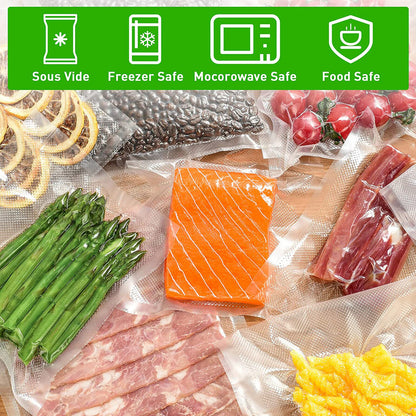 100X Vacuum Sealer Bags Precut Food Storage Saver Heat Seal Cryovac BPA-Free 20x30cm V201-W12783749