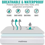 Fully Fitted Waterproof Cotton / Non Woven Mattress Protector Cover Double V201-W12784028