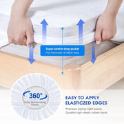 Fully Fitted Waterproof Cotton / Non Woven Mattress Protector Cover Double V201-W12784028