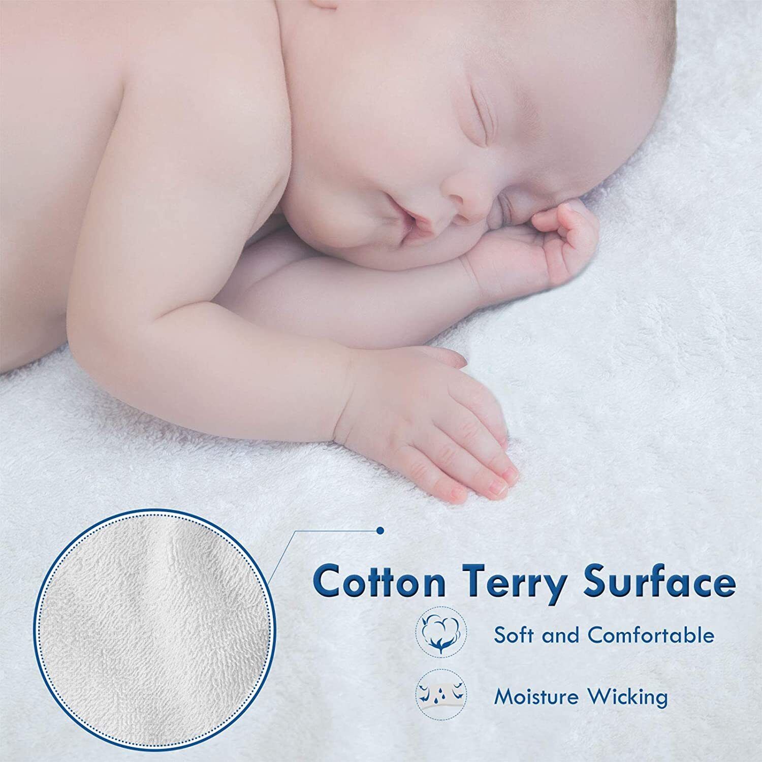 Fully Fitted Waterproof Cotton / Non Woven Mattress Protector Cover Double V201-W12784028