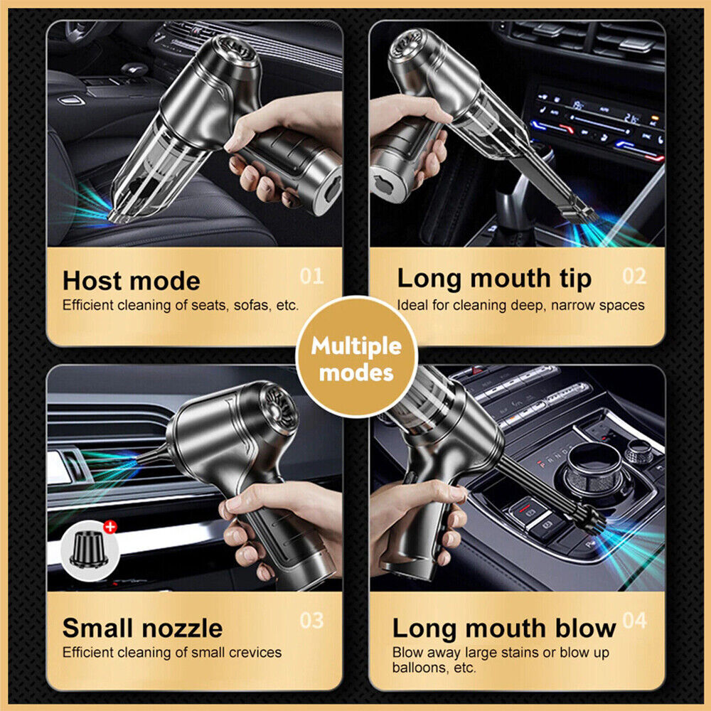 95000PA Wireless Car Vacuum Cleaner Handheld Vaccum Dust Blow Mini Power Suction V201-W12850058