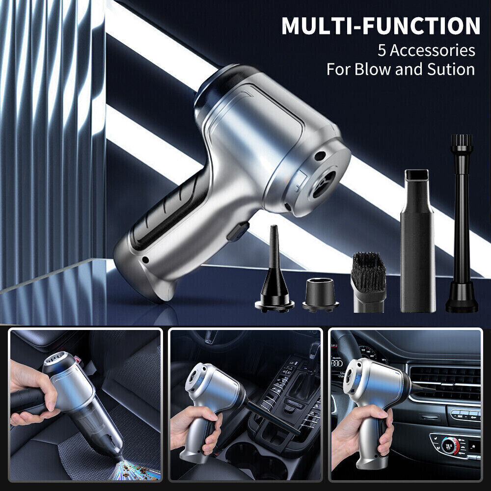 95000PA Wireless Car Vacuum Cleaner Handheld Vaccum Dust Blow Mini Power Suction V201-W12850058