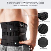 Lumbar Lower Back Support Brace Pain Relief Posture Orthosis Waist Belt Therapy V201-W12850214