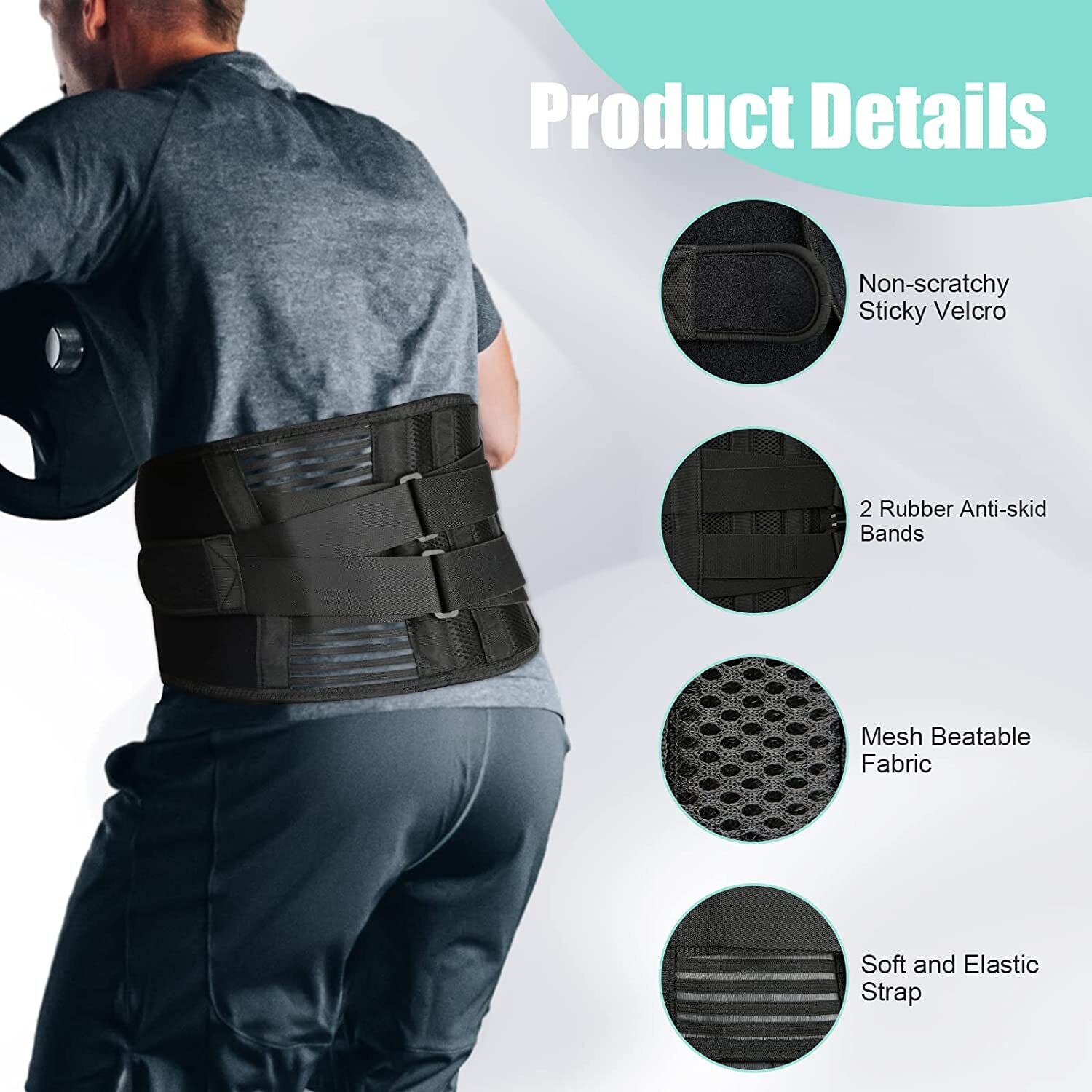 Lumbar Lower Back Support Brace Pain Relief Posture Orthosis Waist Belt Therapy V201-W12850215