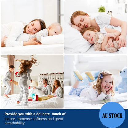 100% Terry Cotton Fitted Mattress Protector Waterproof Queen V201-W12850224