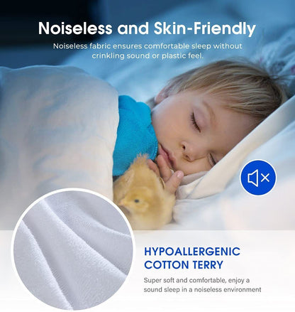 100% Terry Cotton Fitted Mattress Protector Waterproof Queen V201-W12850224