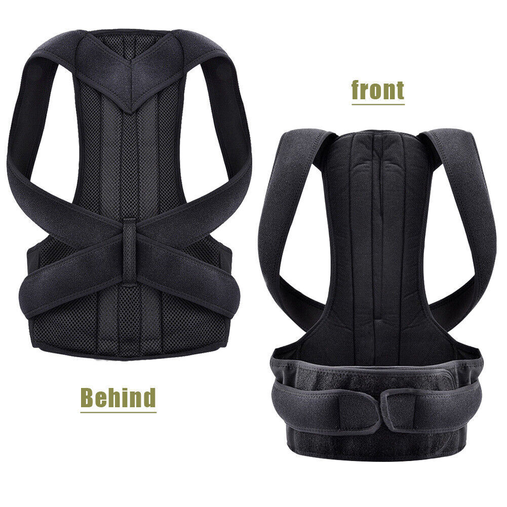 Posture Corrector Lumbar Brace Pain Relief Full Back Support Shoulder Brace Belt V201-W12850262