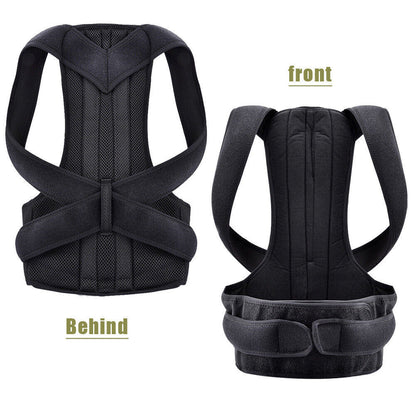 Posture Corrector Lumbar Brace Pain Relief Full Back Support Shoulder Brace Belt V201-W12850262
