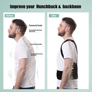 Posture Corrector Lumbar Brace Pain Relief Full Back Support Shoulder Brace Belt V201-W12850262