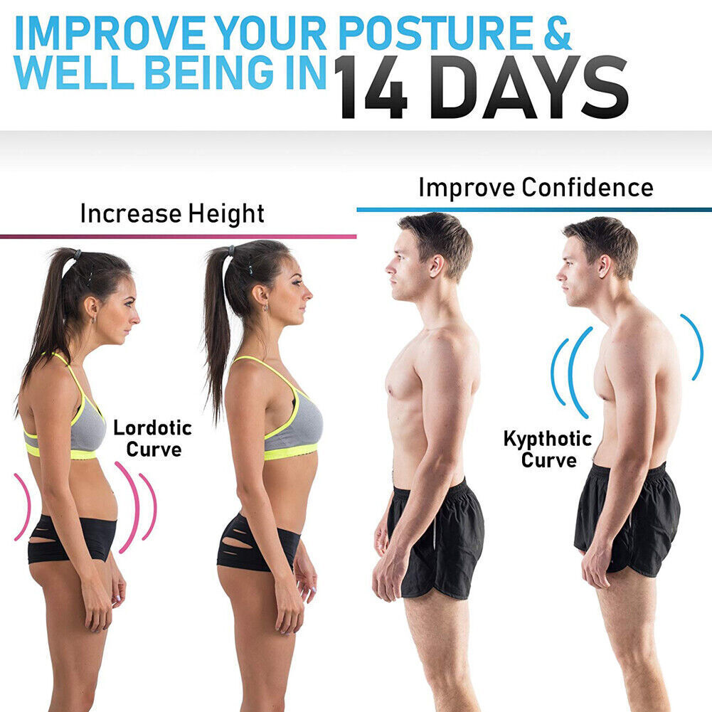 Posture Corrector Lumbar Brace Pain Relief Full Back Support Shoulder Brace Belt V201-W12850262