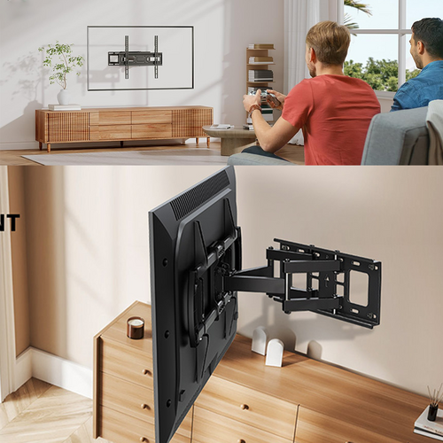 Full Motion Wall Mount TV Bracket Swivel & Tilt LED17 32 40 43 50 55 60 65 70 75 Double arm V201-W12850595