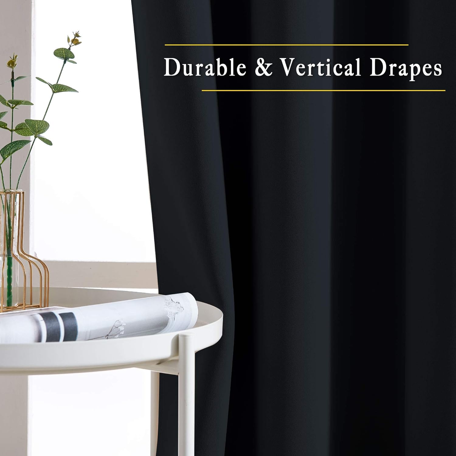 2X Blockout Curtains 100% Blackout Window Curtain Draperies Pair Eyelet 3 Layers 132CM(W) x 160CM(D) V201-W12861953