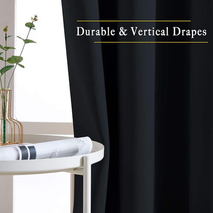 2X Blockout Curtains 100% Blackout Window Curtain Draperies Pair Eyelet 3 Layers 132CM(W) x 114CM(D) V201-W12861955