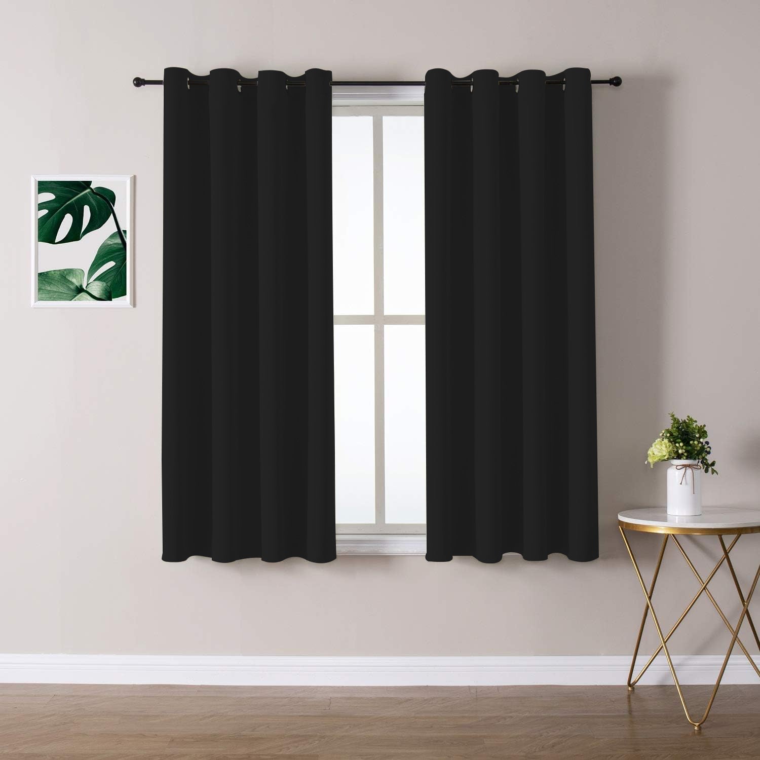 2X Blockout Curtains 100% Blackout Window Curtain Draperies Pair Eyelet 3 Layers 132CM(W) x 114CM(D) V201-W12861955