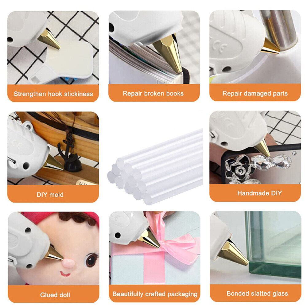 Glue Sticks Hot Clear Melt Glue Adhesive Sticks 100 pcs Stickes For Glue Gun 11mmx300mm V201-W12880585